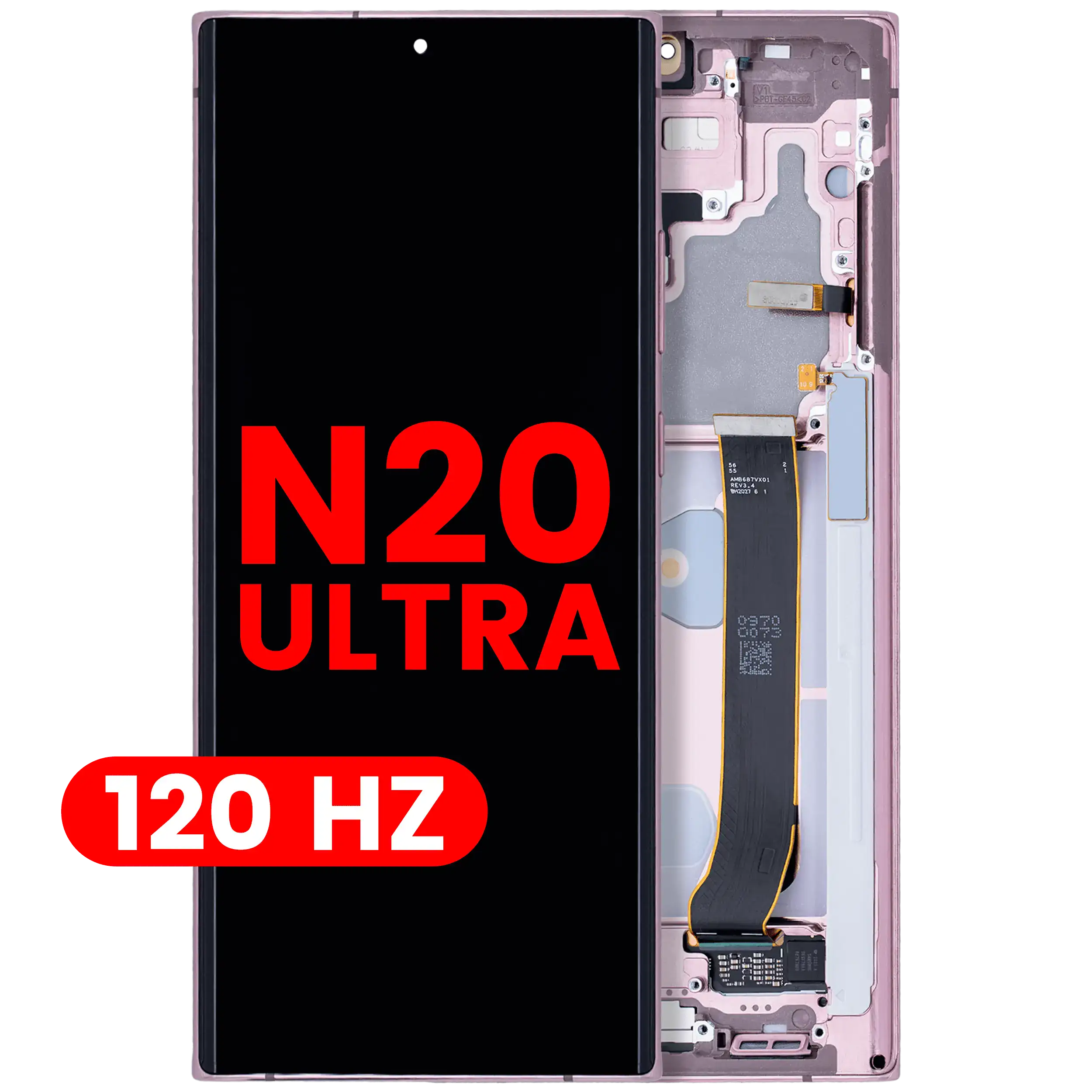 OLED Assembly With Frame For Samsung Galaxy Note 20 Ultra 5G (Aftermarket Pro) (120Hz) (Mystic Bronze)