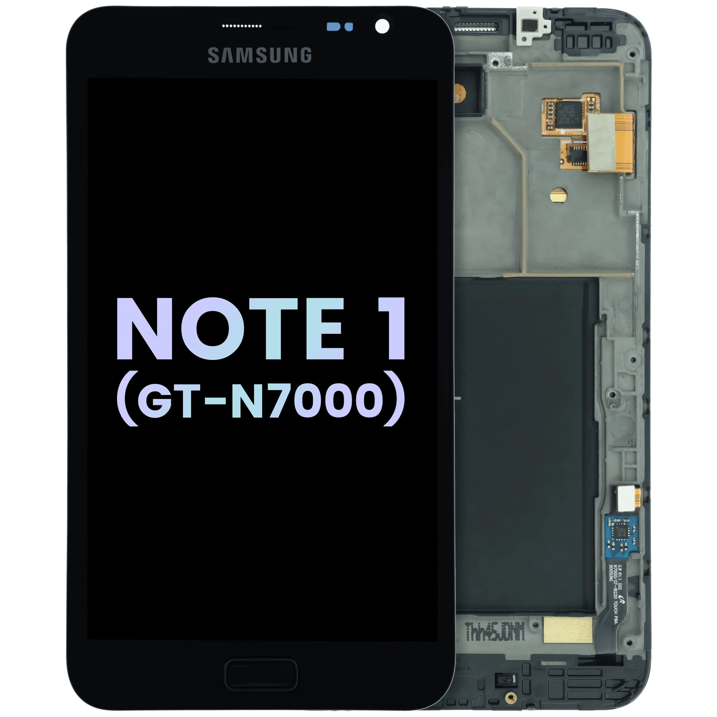 OLED Assembly With Frame For Samsung Galaxy Note 1 (GT-N7000) (Black)
