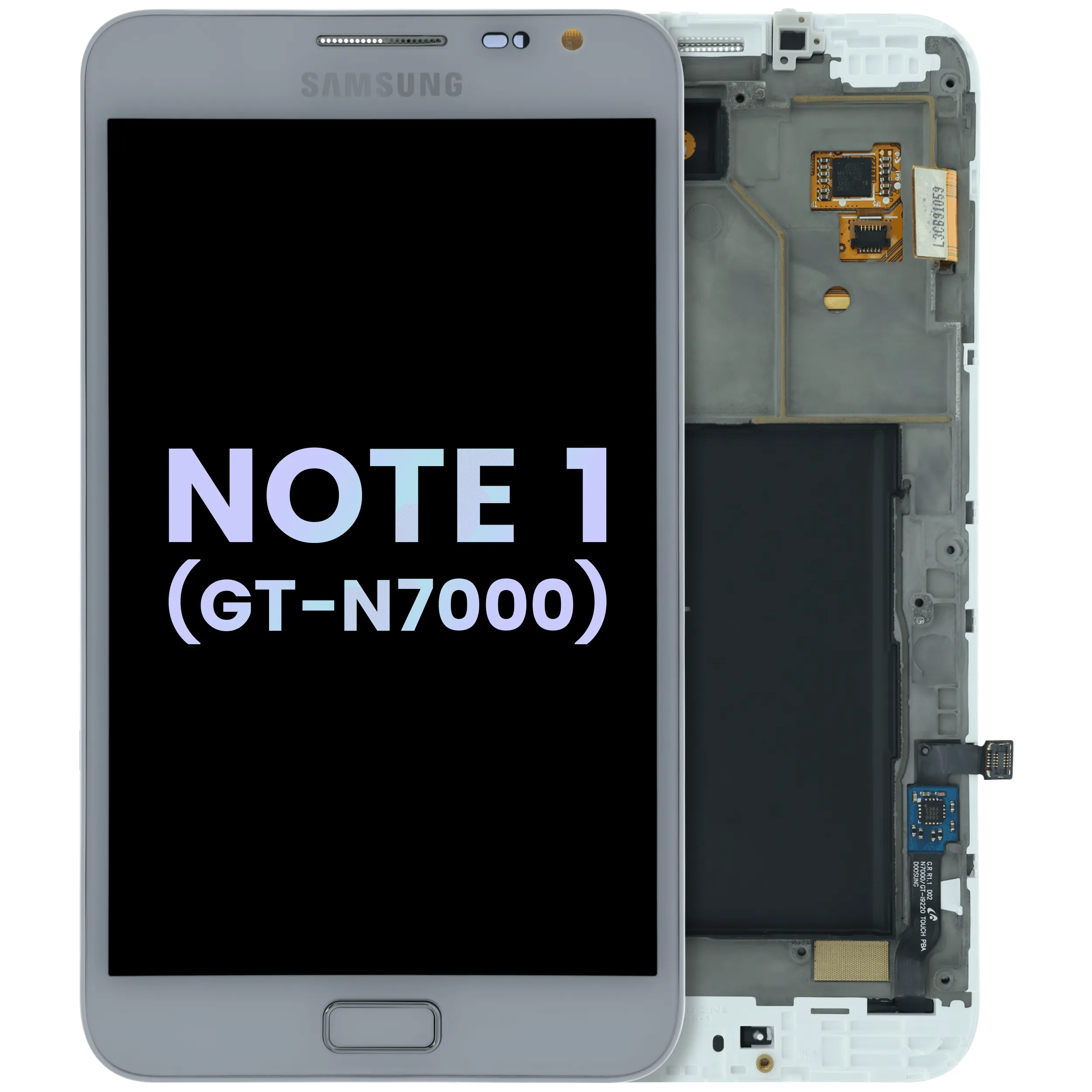 OLED Assembly With Frame For Samsung Galaxy Note 1 (GT-N7000) (White)