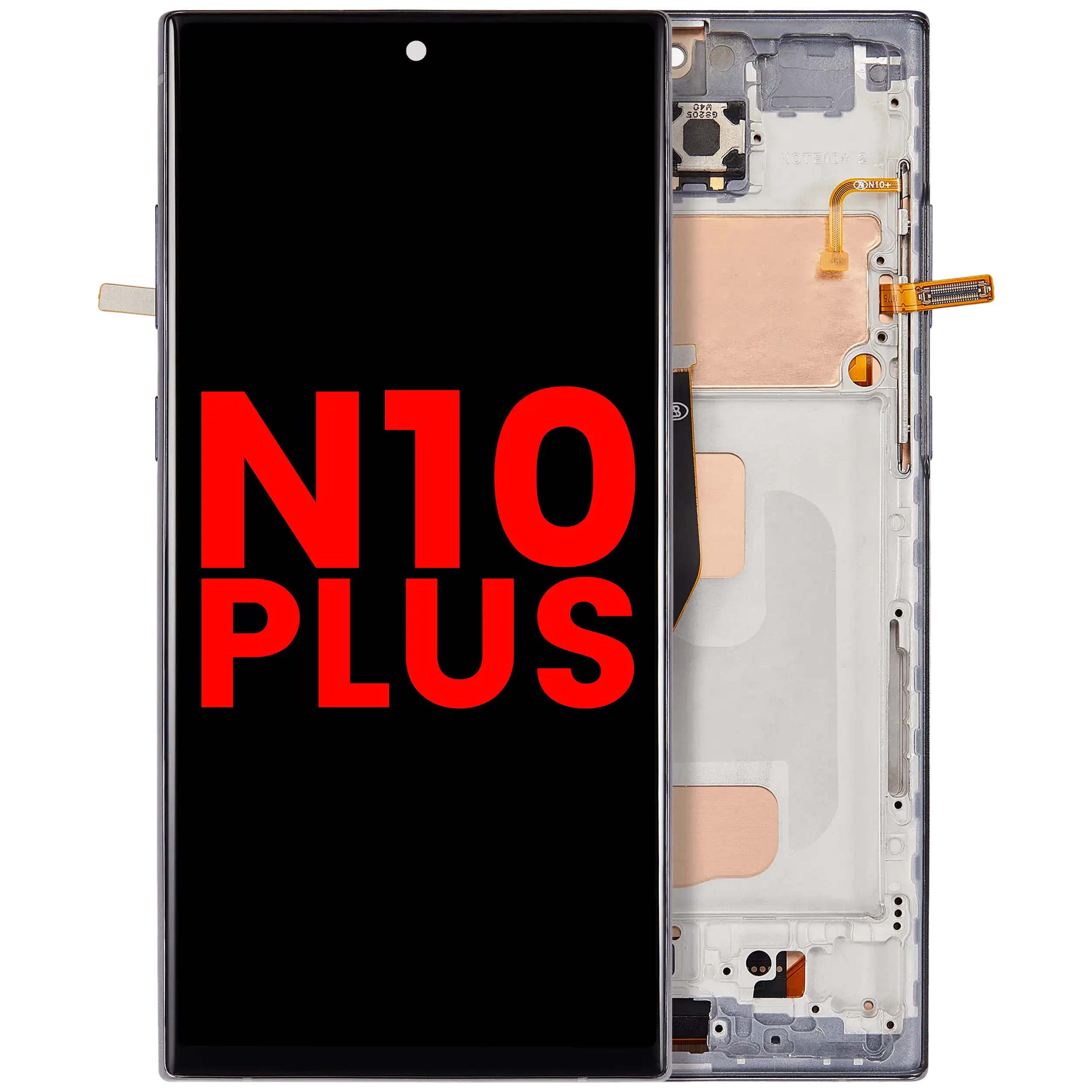 LCD Assembly With Frame (Without Fingerprint Sensor) For Samsung Galaxy Note 10 Plus (Aftermarket Plus: Incell) (Aura Black)