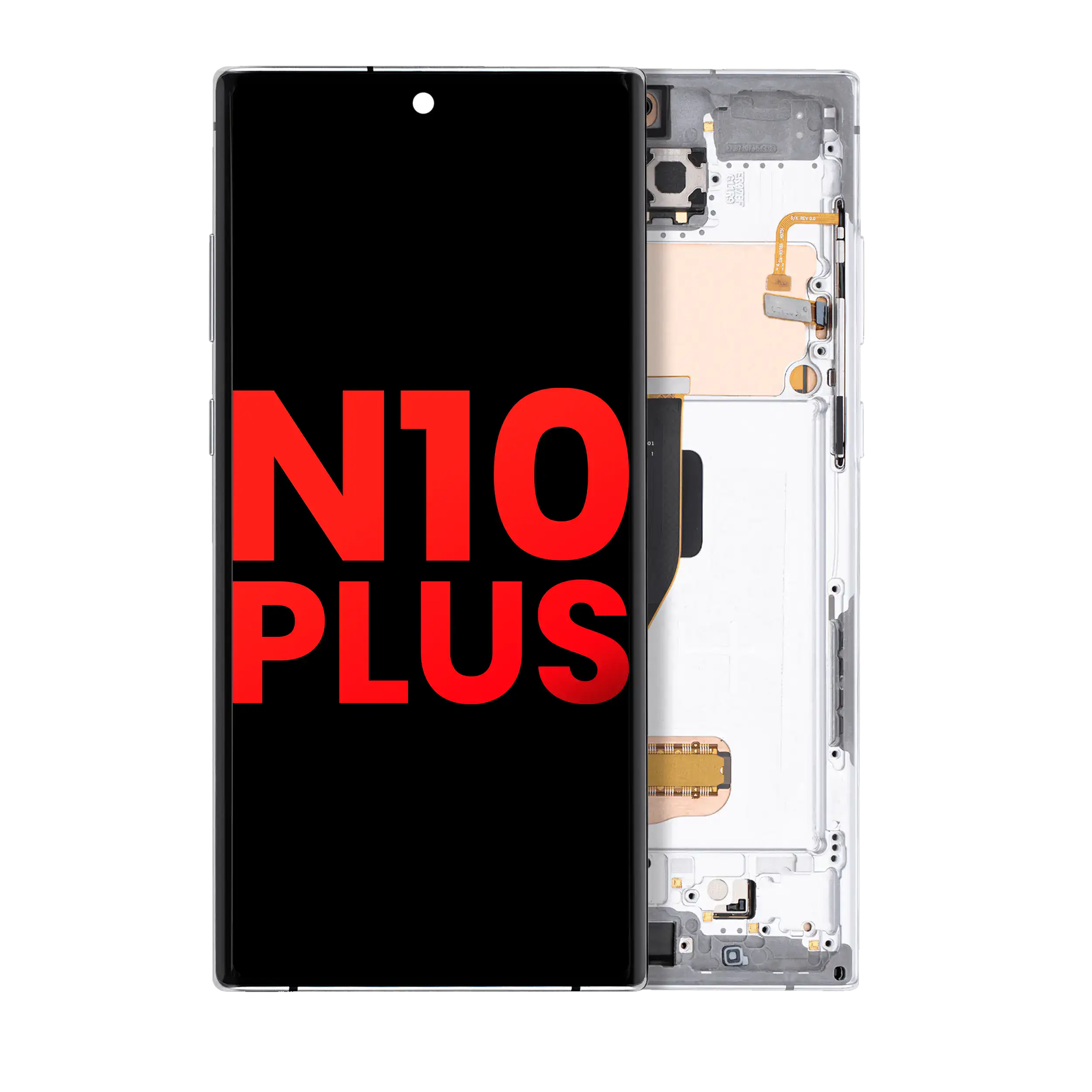OLED Assembly With Frame For Samsung Galaxy Note 10 Plus / 5G (Aftermarket Plus) (Aura White)