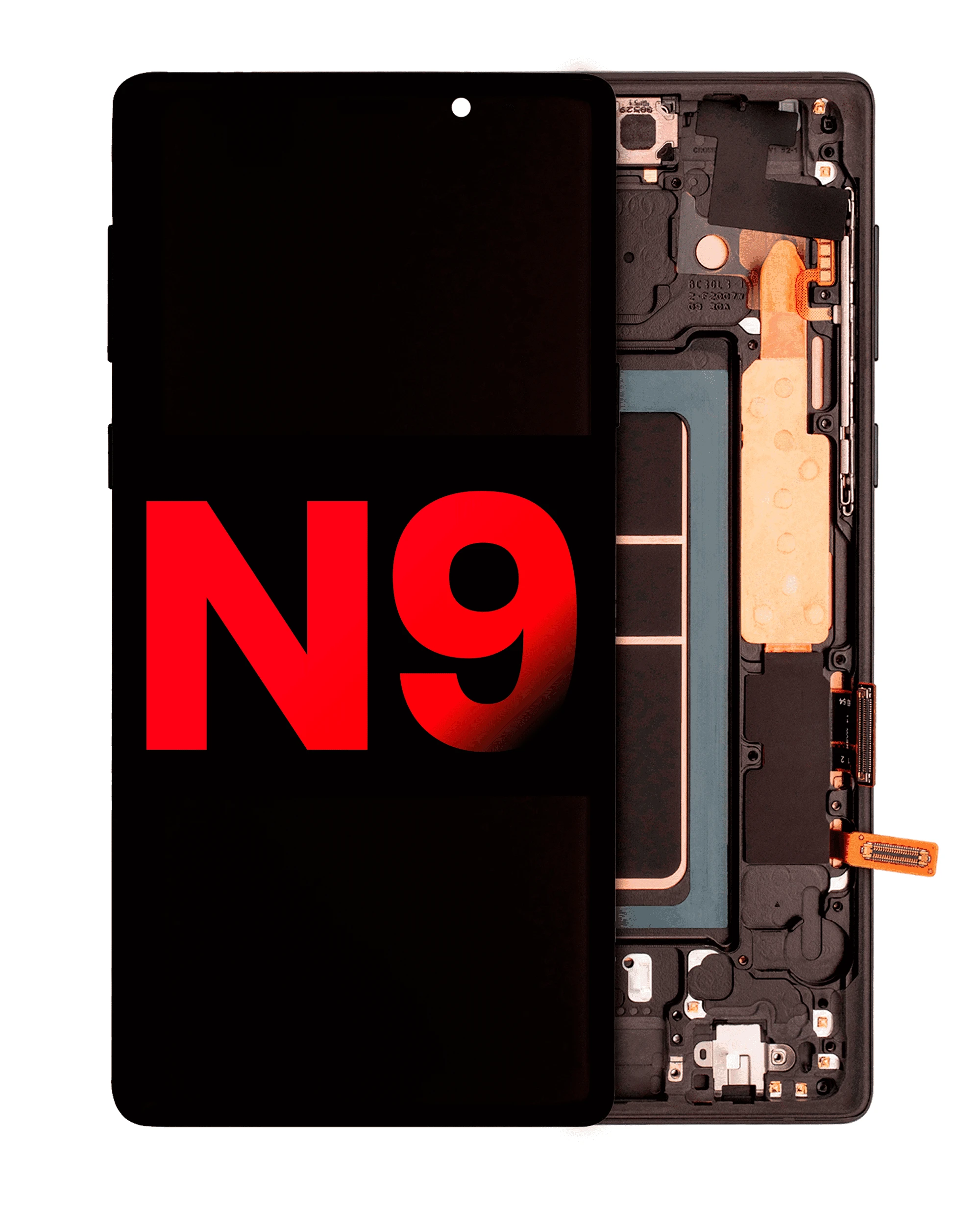OLED Assembly With Frame For Samsung Galaxy Note 9 (Aftermarket Plus) (Midnight Black)