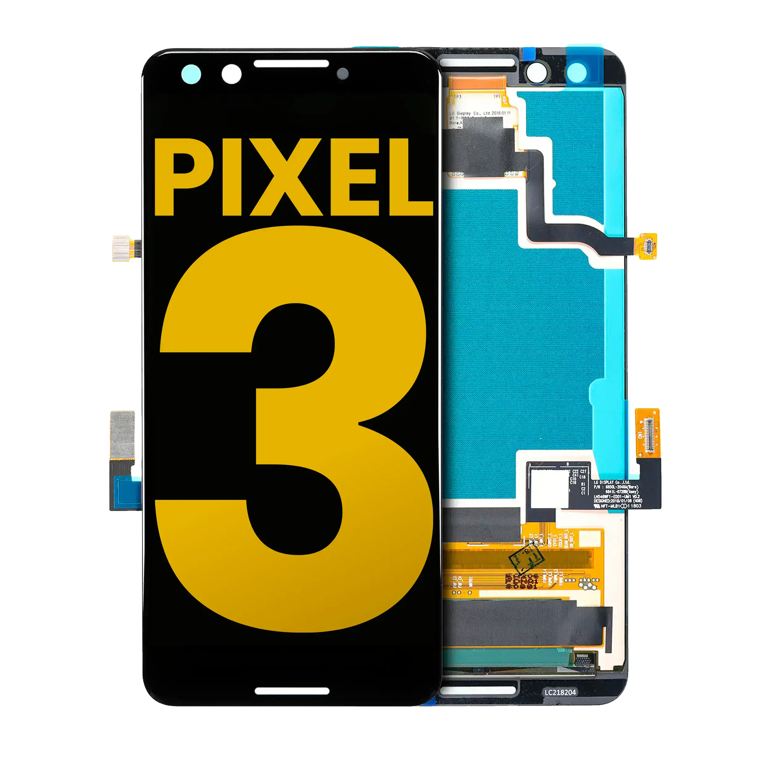 OLED Assembly Without Frame For Google Pixel 3