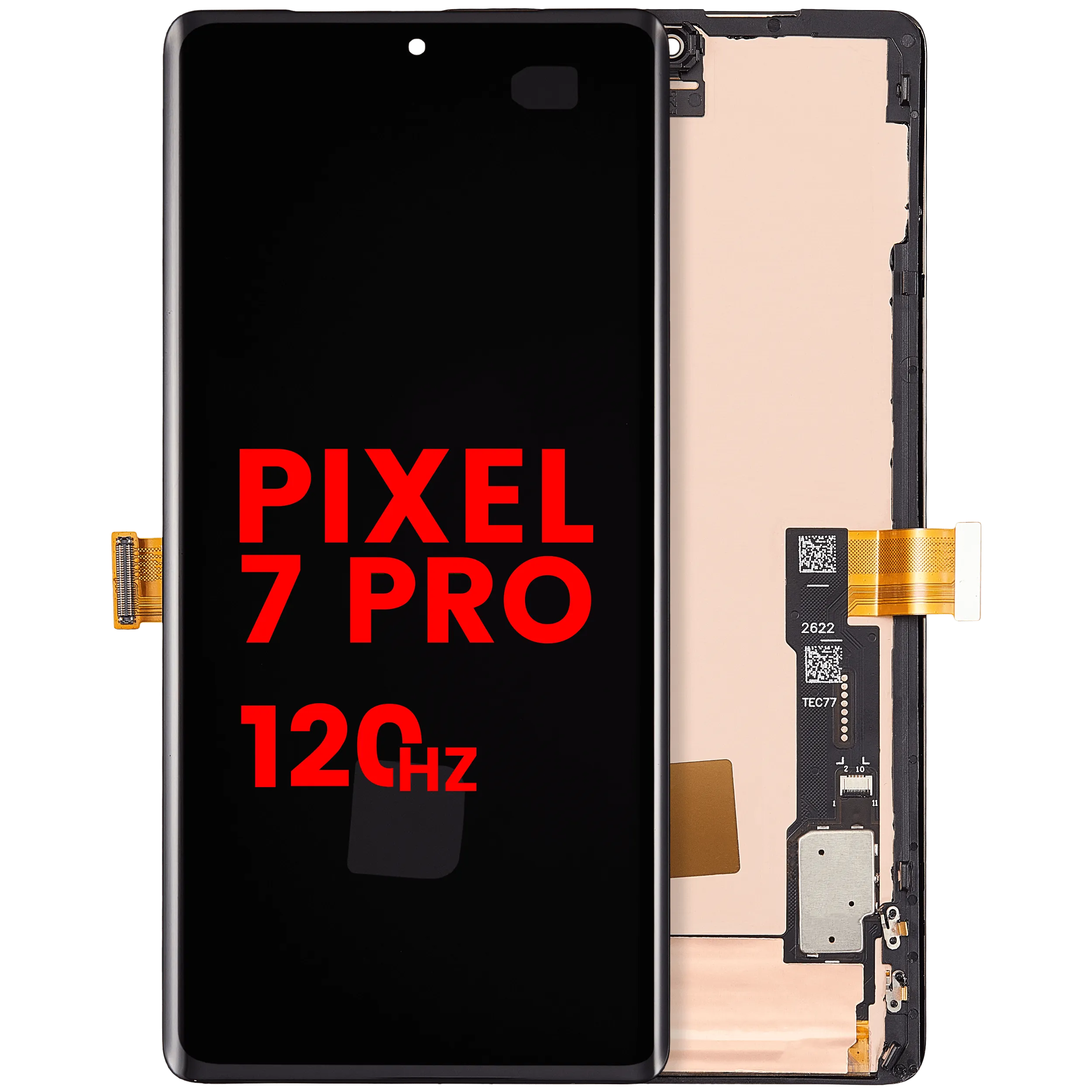 OLED Assembly With Frame (Without Fingerprint Sensor) For Google Pixel 7 Pro (Aftermarket Plus / 120HZ)