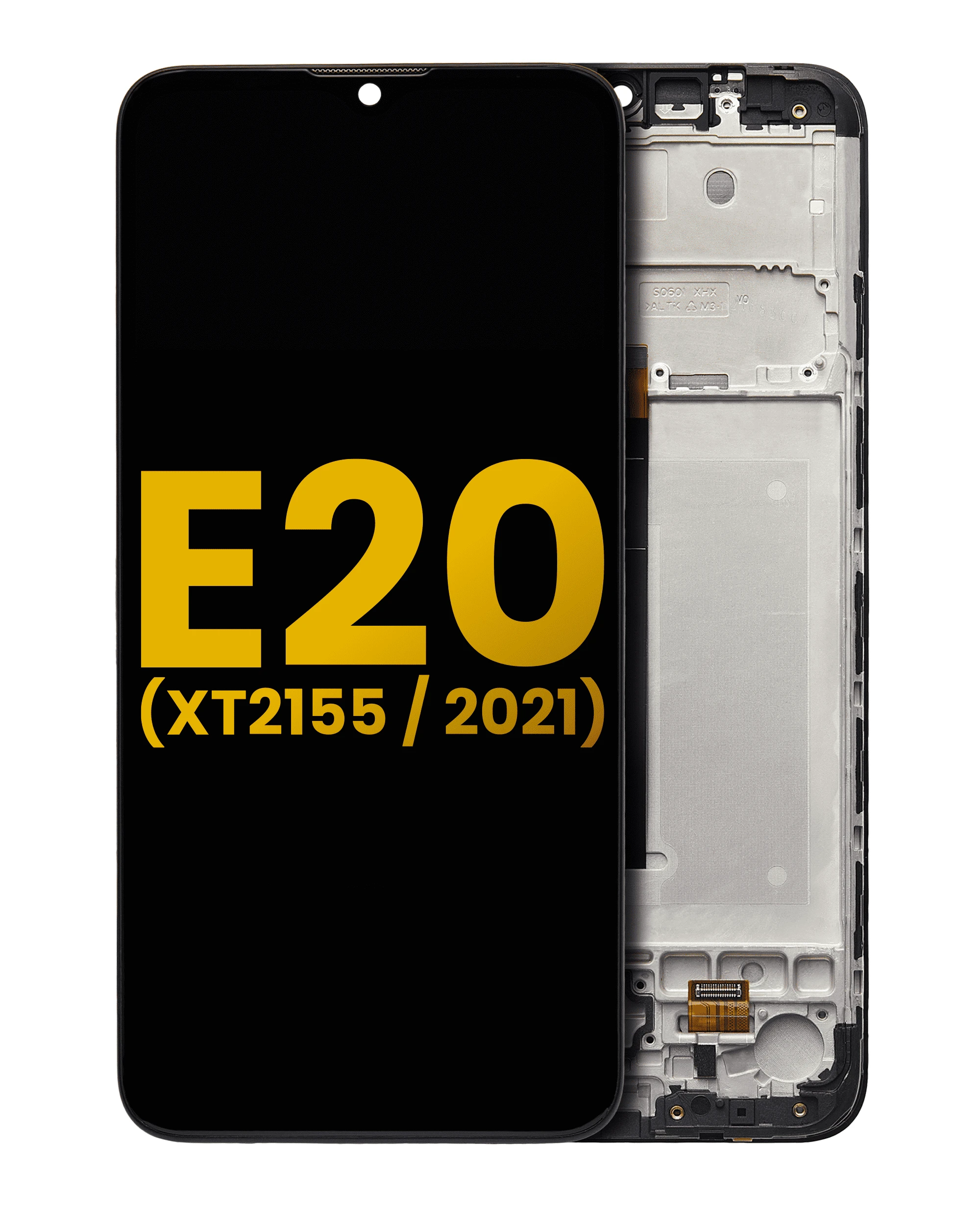 LCD Assembly With Frame For Motorola Moto E20 (XT2155 / 2021) (Black)