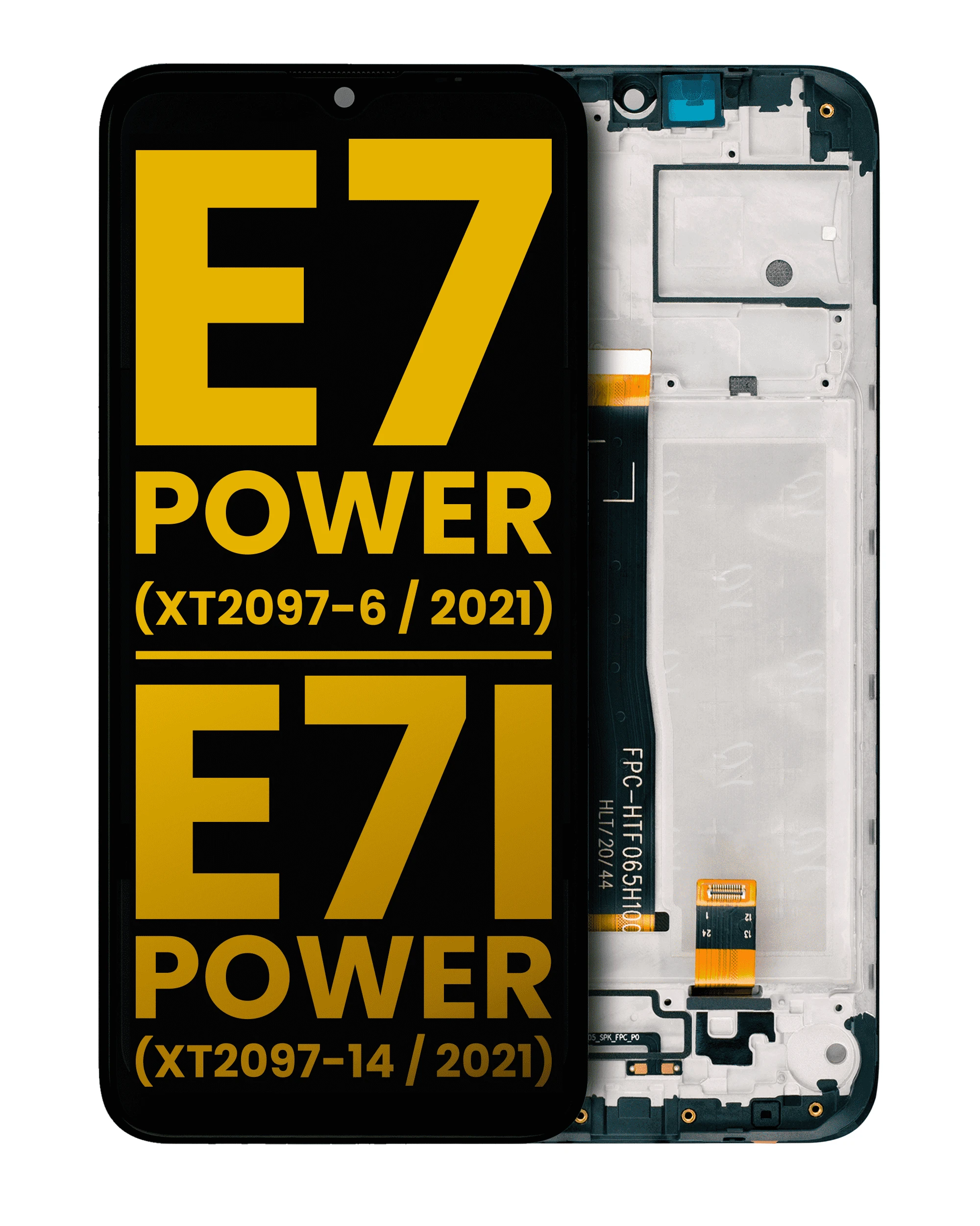 LCD Assembly With Frame For Motorola Moto E7 Power (XT2097-6 / 2021) (Black)
