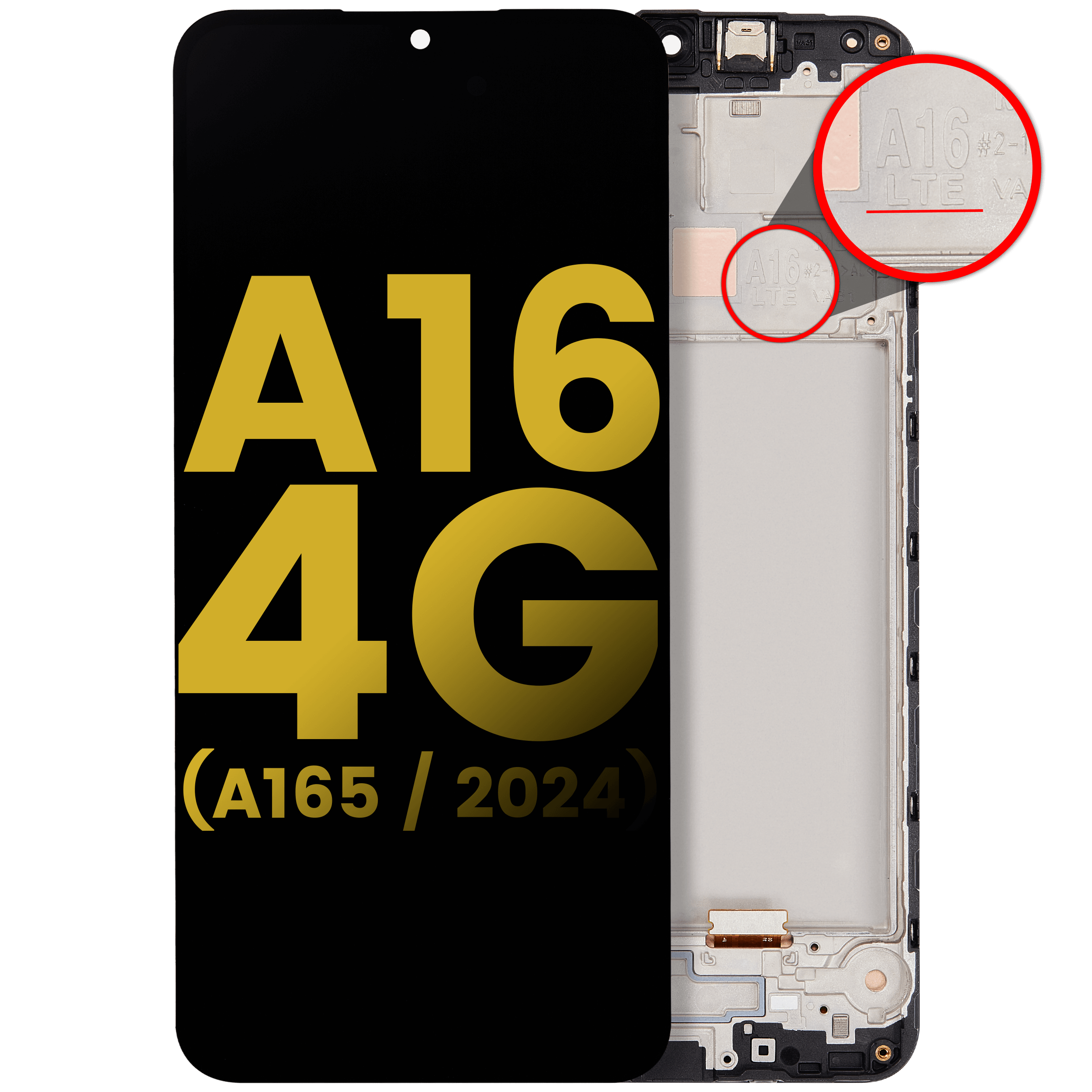 OLED Assembly With Frame For Samsung Galaxy A16 4G (A165 / 2024)