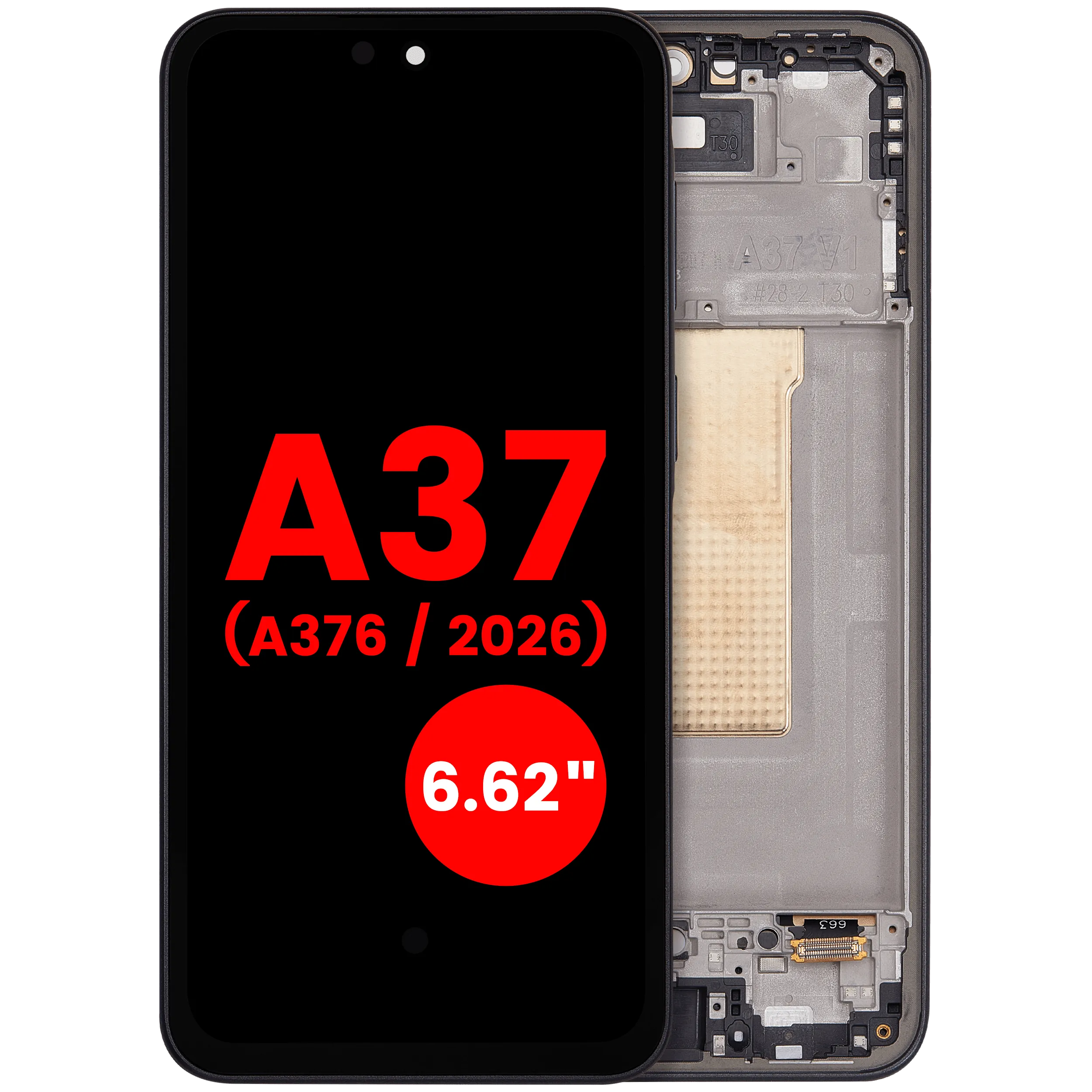 OLED Assembly With Frame For Samsung Galaxy A37 5G (A376 / 2026) (6.62″) (Charkoal)